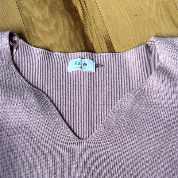 Lilac Puff Sleeve Sweater, medium - Picture 3 of 4